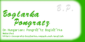 boglarka pongratz business card